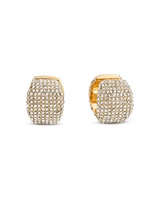 Whitney Pav&eacute; Hoop Earrings