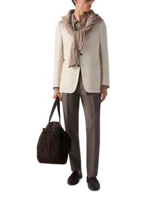 Crossover Linen, Wool, and Silk Jacket