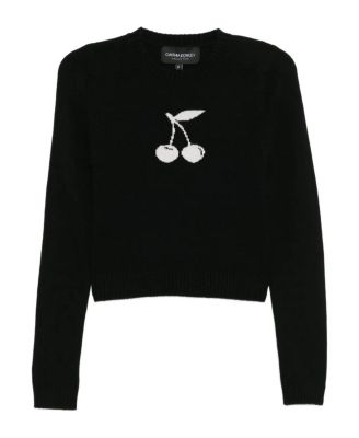  Intarsia Cropped Sweater