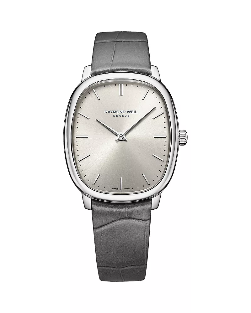 Raymond Weil Toccata Heritage Mechanical Leather Strap Watch, 33mm x 38mm