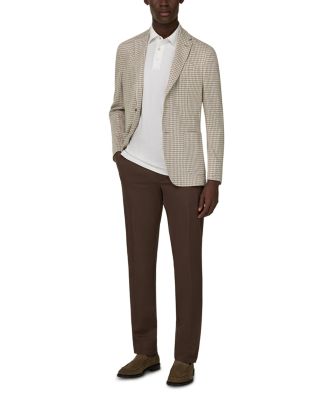 Regular Fit Gingham Linen Blazer
