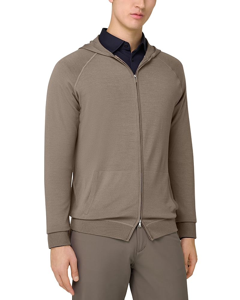 Boggi Milano Superfine Full Zip Knit Hoodie