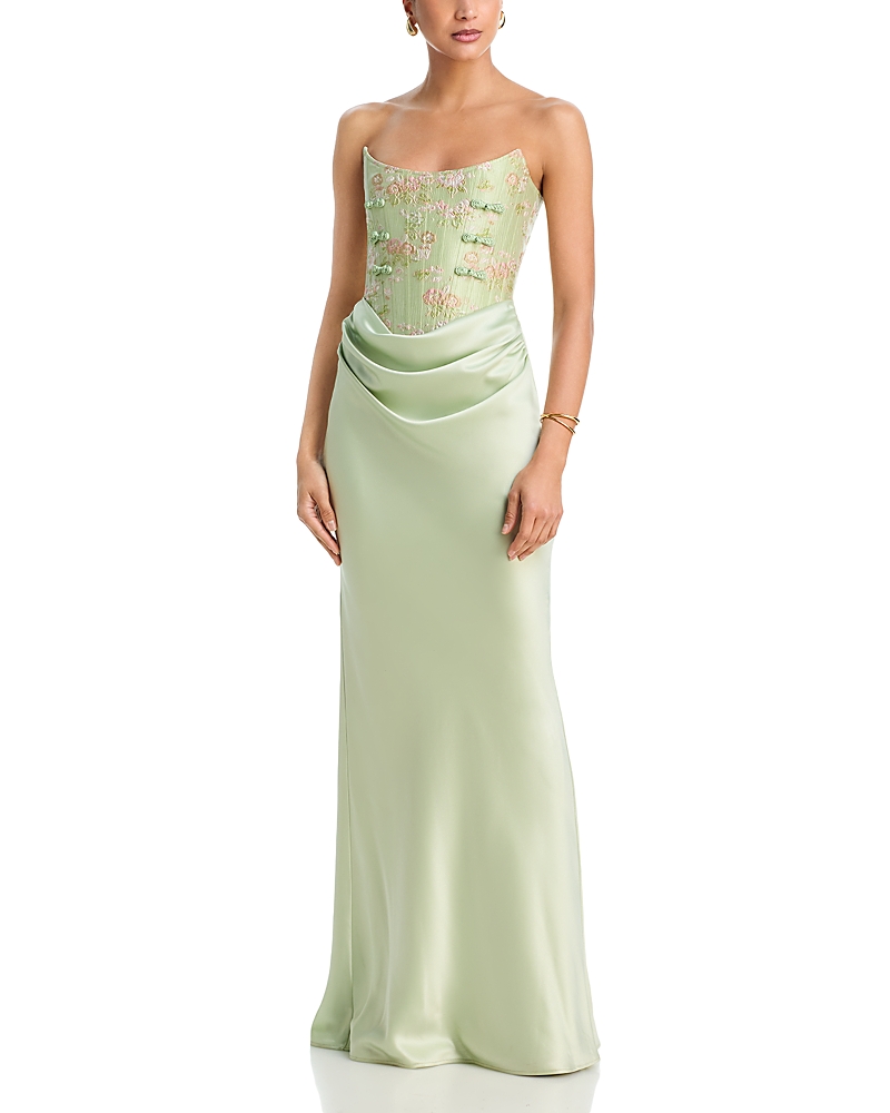 Sau Lee Frances Embroidered Corset Gown
