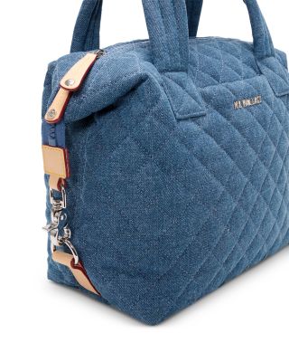 Sutton Deluxe Small Quilted Denim Satchel 