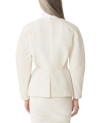 Belted Jacquard Jacket