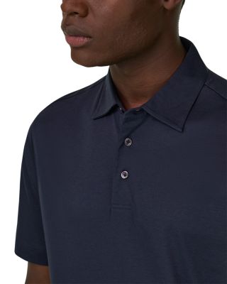 Cotton, Polyester, and Silk Blend Polo Shirt