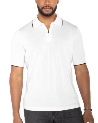 Short Sleeve Zipper Sweater Polo
