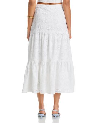 Svea Eyelet Flared Skirt