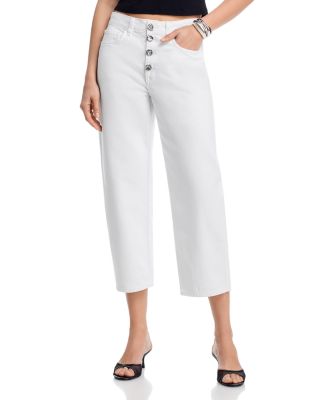 Liora High Rise Stovepipe Jeans in Blanc