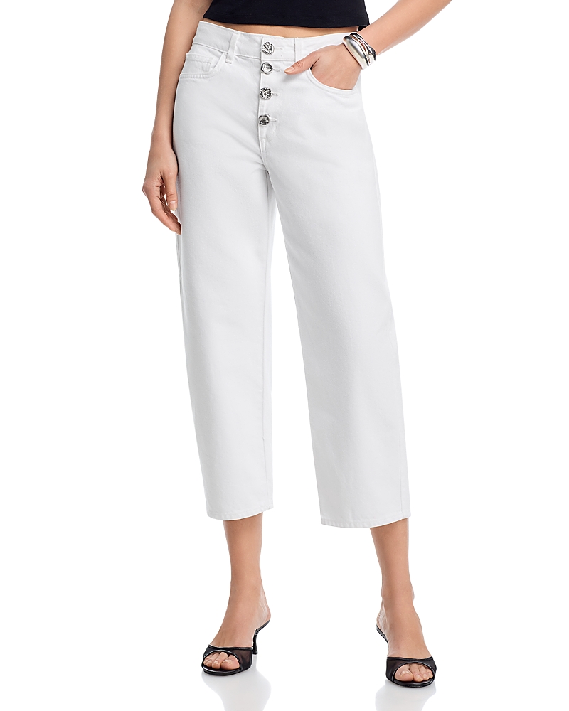 L'Agence Liora High Rise Stovepipe Jeans in Blanc