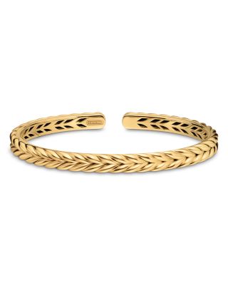 Men's Chevron Flex Bracelet in 18K Yellow Gold, 6.4mm