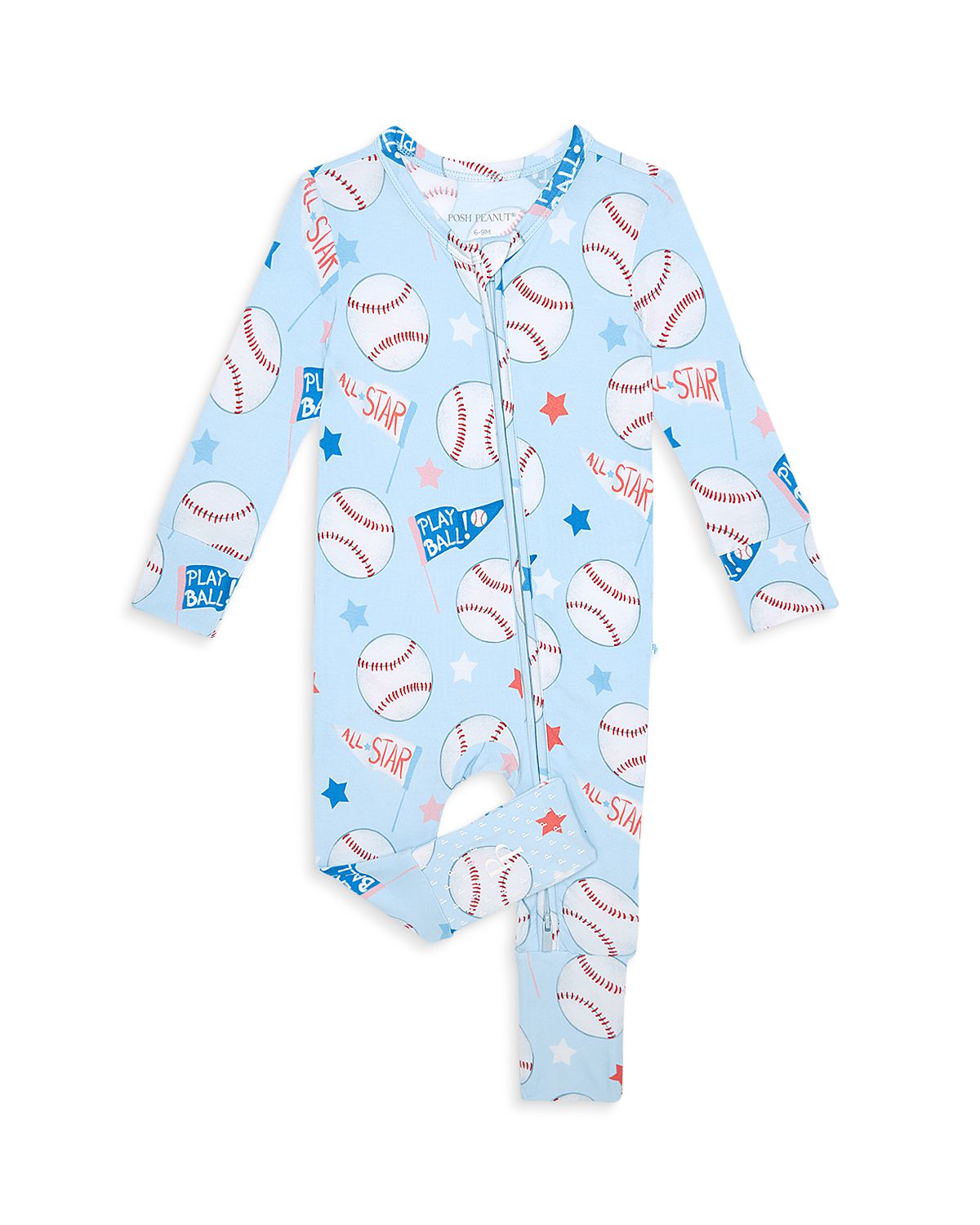 Posh Peanut Unisex Play Ball Convertible One Piece Coverall Footie - Baby
