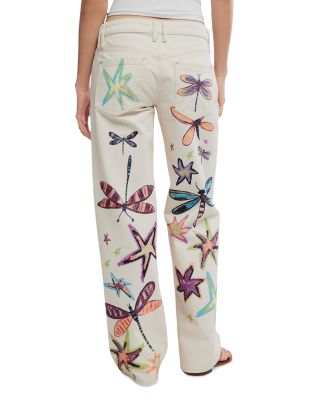 We The Free Tennessee Low Rise Illusions Jeans in Floral Canvas