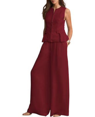  Women's Tailored Tie Back Waistcoat