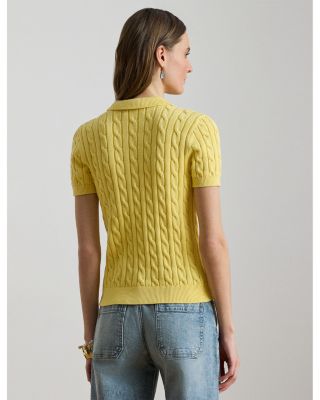 Cable Knit Polo Sweater