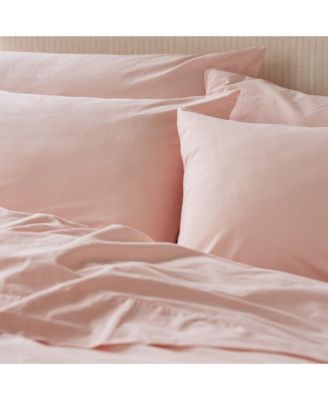  Washed Cotton Percale Pillowcase Pair, Queen
