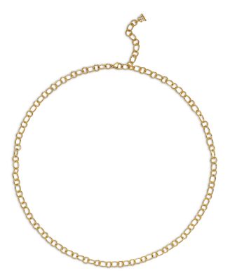 18K Yellow Gold Ribbon Chain Necklace, 18"