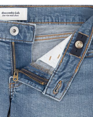 Girls' Low Rise Midi Destroy Denim Shorts - Little Kid, Big Kid