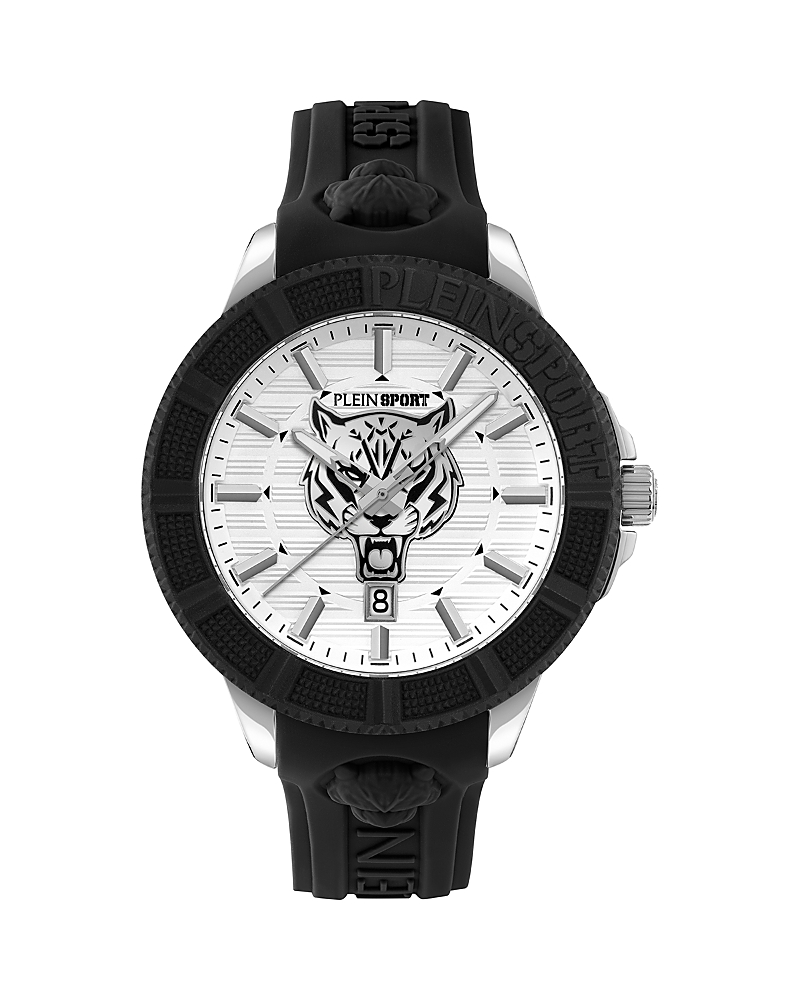Plein Sport City Rush Silicone Watch, 45mm