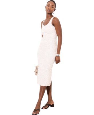  Women's Sequin Mesh Midi Dress