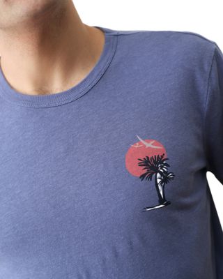 Palm Sunset Hemp Cotton T-Shirt