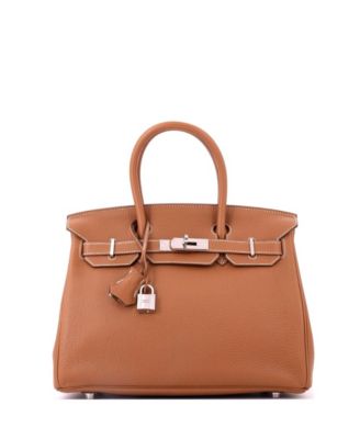 Birkin 30 Handbag Brown Togo with Palladium Hardware