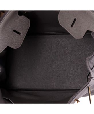 Birkin 35 Handbag Grey Togo with Gold Hardware