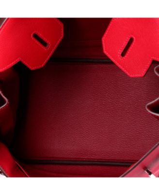 Birkin 30 Handbag Red Epsom with Palladium Hardware