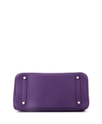 Birkin 30 Handbag Purple Togo with Palladium Hardware