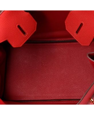 Birkin 30 Handbag Red Togo with Gold Hardware