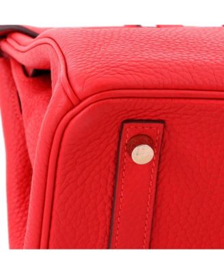 Birkin 30 Handbag Red Clemence with Gold Hardware
