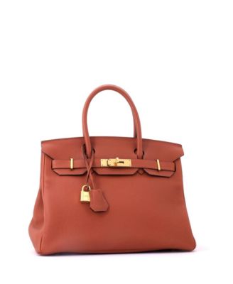 Birkin 30 Handbag Brown Togo with Gold Hardware