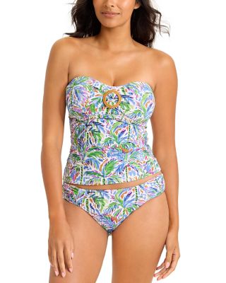 Poolside Palms Bandeau Tankini Top & Poolside Palms Hipster Bikini Bottom