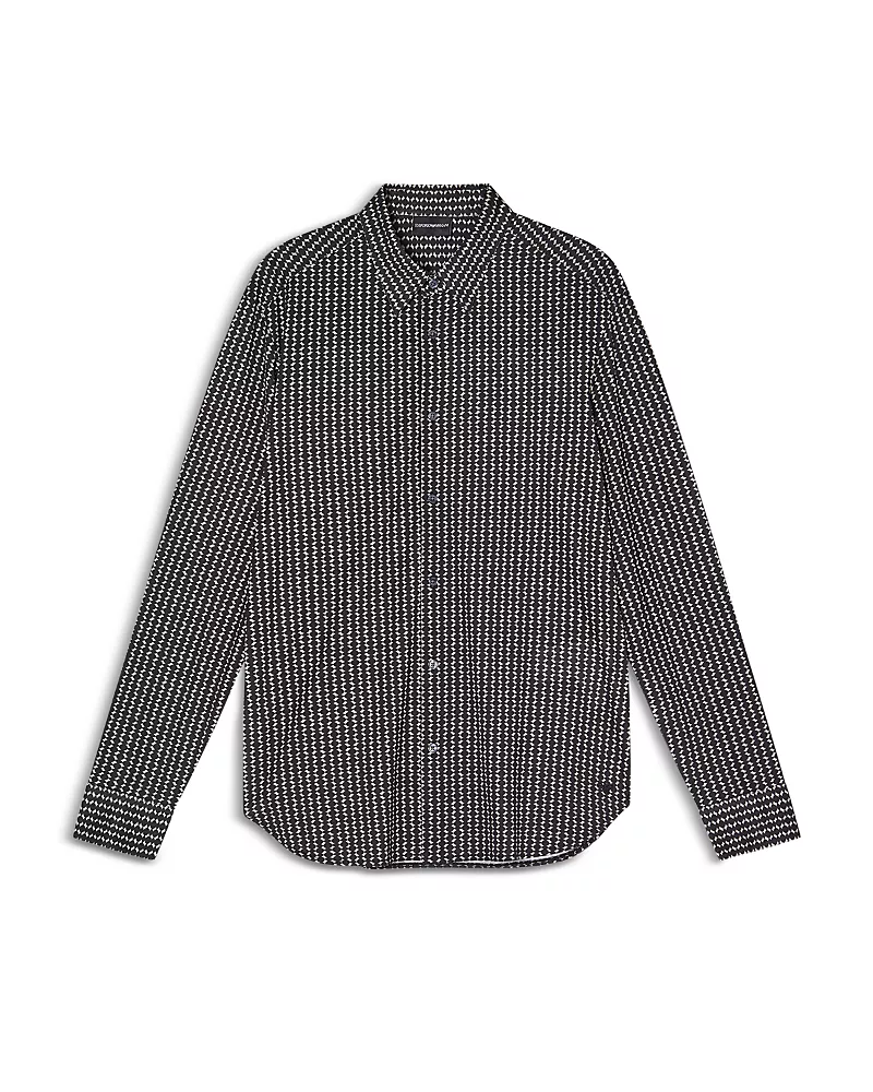 Emporio Armani Regular Fit Micro-Geo Shirt
