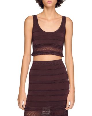 Andre Pointelle Knit Crop Top