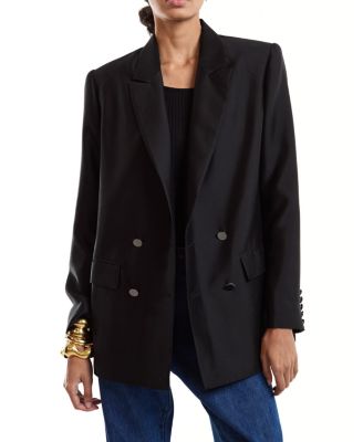  Silk Wool Double Breasted Blazer
