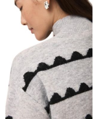  Women's Scallop Knit Sweater