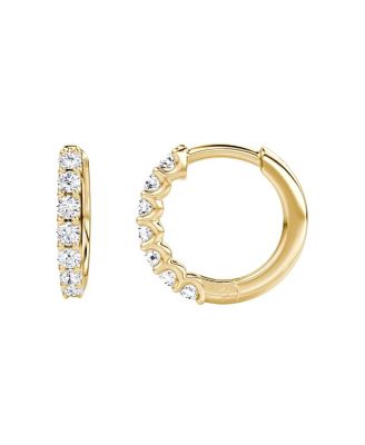  Eternity Hoops in 14K Gold, 0.28ctw Round Brilliant Lab Grown Diamonds