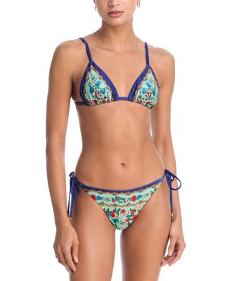 Fruit Beauty Faded Green Tie Side Bikini Bottom