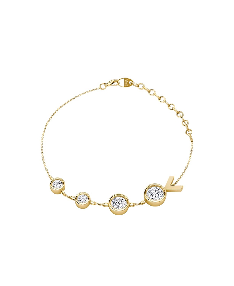 Vrai Arrow Station Bracelet in 14K White Gold, 0.85ctw Round Brilliant Lab Grown Diamonds