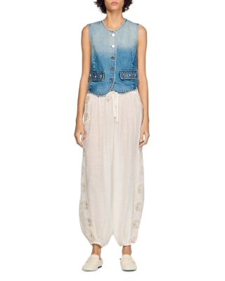 Crinkled Wide Leg Trousers