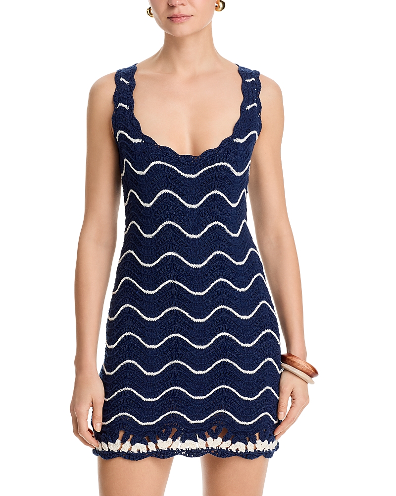 Cara Cara Orel Wave Crochet Mini Dress