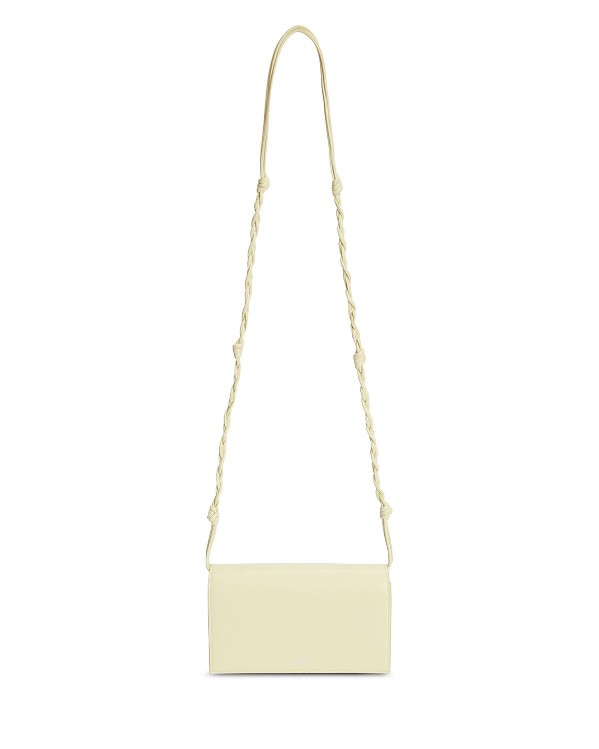 Jil Sander Tangle Mini Yellow Leather Wallet Crossbody