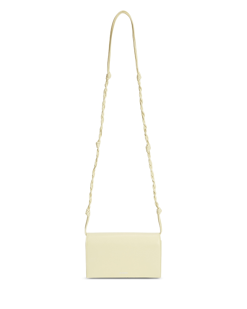 Jil Sander Tangle Mini Yellow Leather Wallet Crossbody
