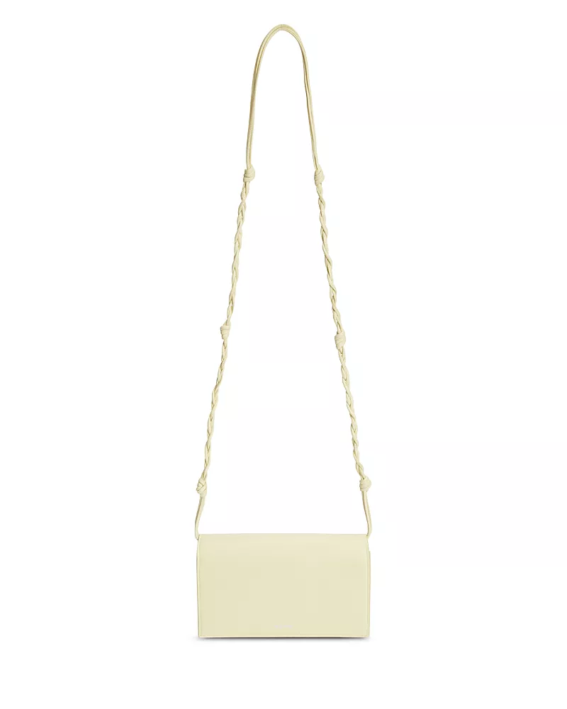 Jil Sander Tangle Mini Yellow Leather Wallet Crossbody