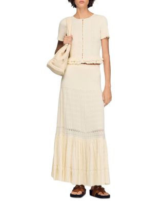 Arianna Ruffled Knit Cardigan