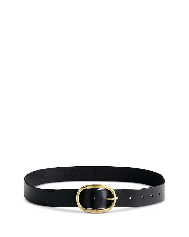 Madewell Women's Oval Buckle Distressed Leather Belt