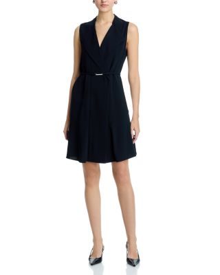 Dimosa Wing Lapel Wrap Dress