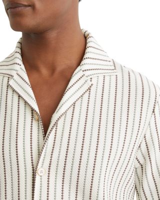Percy Textured Stripe Cubano Shirt