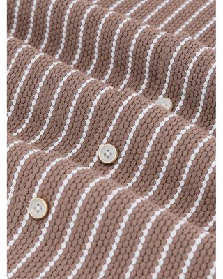 Percy Textured Stripe Cubano Shirt